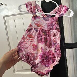 Posh Peanut floral bubble romper